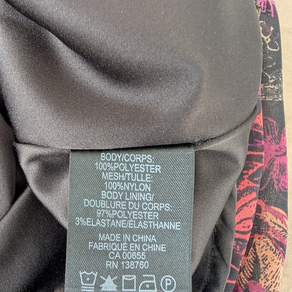 RW&CO. Black Floral Long Sleeves Dress - Picture 7 of 7